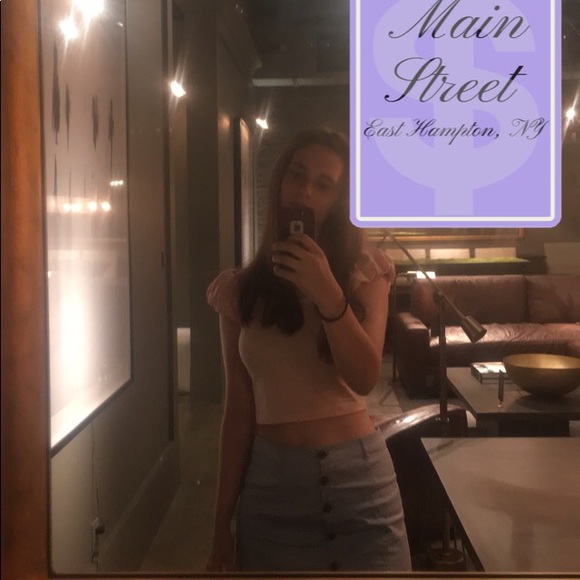 Forever 21 crop top ruffle sleeves - Picture 2 of 6